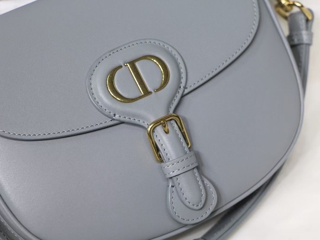 Dior Medium Bobby Bag In Grey Calfskin 541