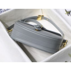 Dior Medium Bobby Bag In Grey Calfskin 541