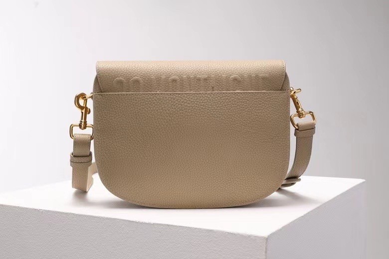 Dior Medium Bobby Bag In Beige Grained Calfskin 608