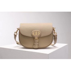 Dior Medium Bobby Bag In Beige Grained Calfskin 608