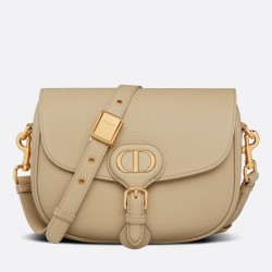 Dior Medium Bobby Bag In Beige Grained Calfskin 608