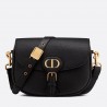 Dior Medium Bobby Bag In Black Grained Calfskin 648