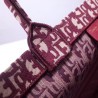 Dior Book Tote Bag In Bordeaux Oblique Canvas 643