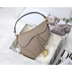 Dior Saddle Bag In Warm Taupe Grained Calfskin 658