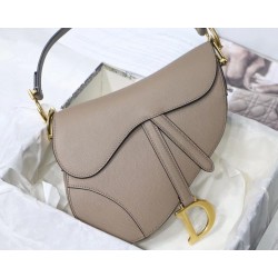 Dior Saddle Bag In Warm Taupe Grained Calfskin 658