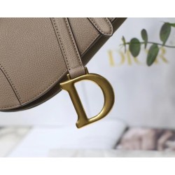 Dior Saddle Bag In Warm Taupe Grained Calfskin 658