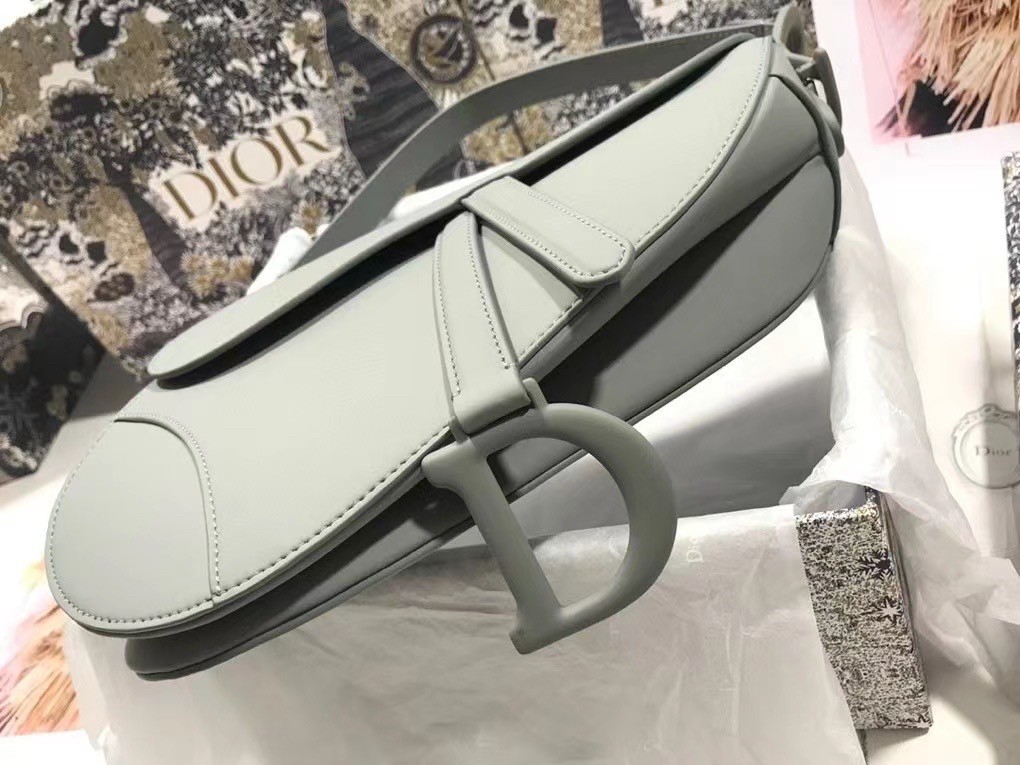 Dior Saddle Bag In Grey Ultramatte Calfskin 226