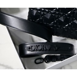 Dior Small Lady Dior My ABCDior Bag In Black Diamon Calfskin 055