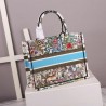 Dior Medium Book Tote In Latte D-Constellation Embroidery 216