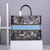 Dior Large Book Tote In Blue D-Constellation Embroidery  248