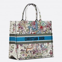 Dior Large Book Tote In Latte D-Constellation Embroidery 266