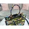 Dior Medium Book Tote In Black Zodiac Fantastico Embroidery 984