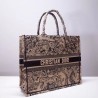 Dior Book Tote Bag In Blue Toile De Jouy Canvas 698