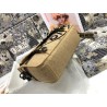 Dior Diorcamp Small Bag In Beige Jute Canvas with Dior Union Motif 040