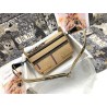 Dior Diorcamp Small Bag In Beige Jute Canvas with Dior Union Motif 040