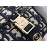 Dior Diorcamp Small Messenger Bag In Blue Oblique Embroidery 099