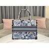 Dior Medium Book Tote In Blue Zodiac Fantastico Embroidery 178