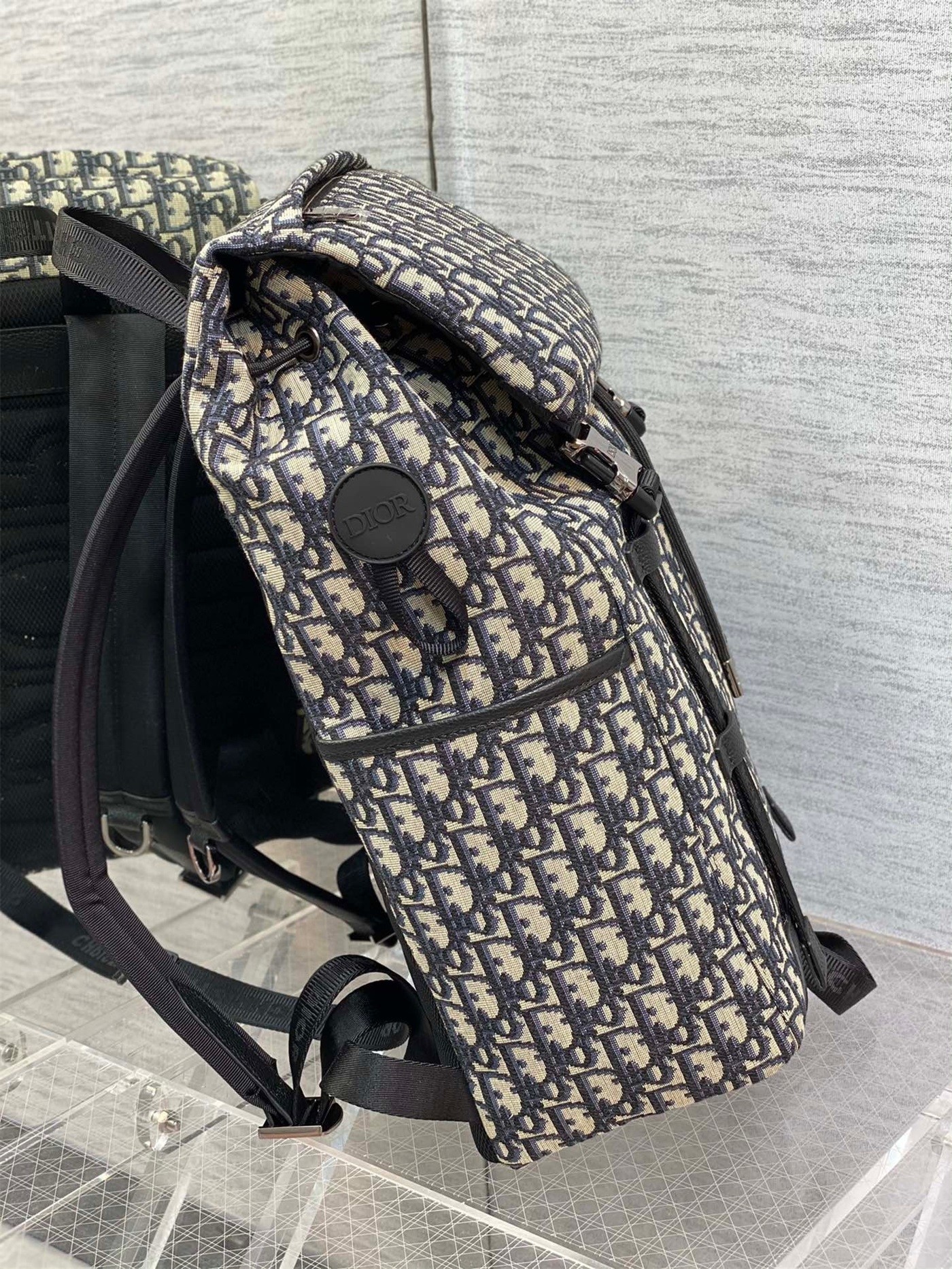 Dior Explorer Backpack In Black Dior Oblique Jacquard 275