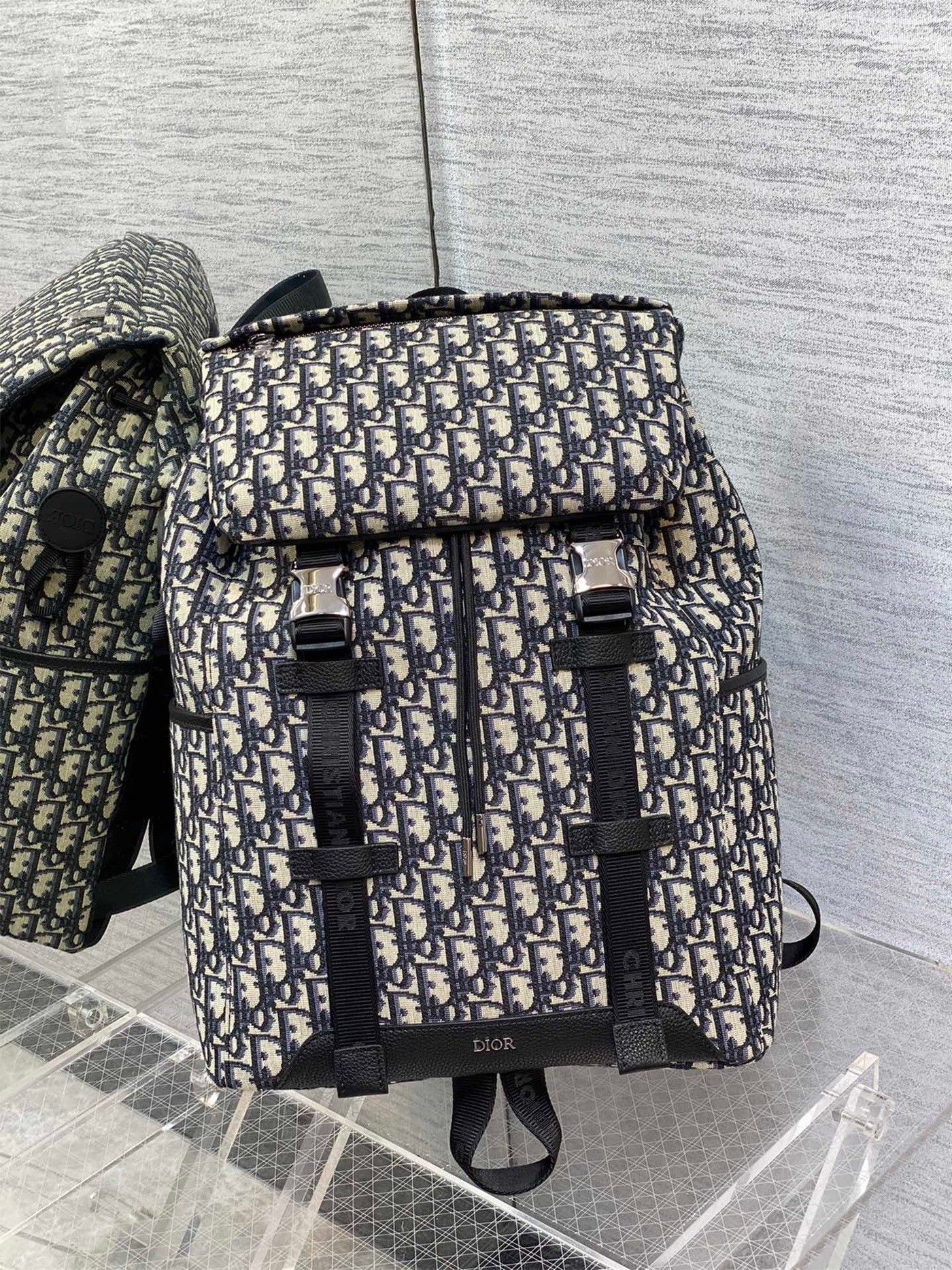 Dior Explorer Backpack In Black Dior Oblique Jacquard 275