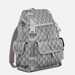 Dior Hit the Road Backpack In Gray CD Diamond Canvas 310