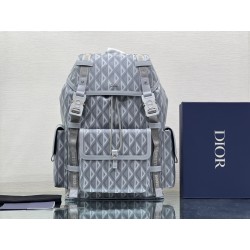 Dior Hit the Road Backpack In Gray CD Diamond Canvas 310