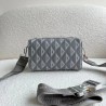 Dior Lingot Messenger Bag In Gray CD Diamond Canvas 330