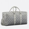 Dior Lingot 50 Duffle Bag In Gray CD Diamond Canvas 394