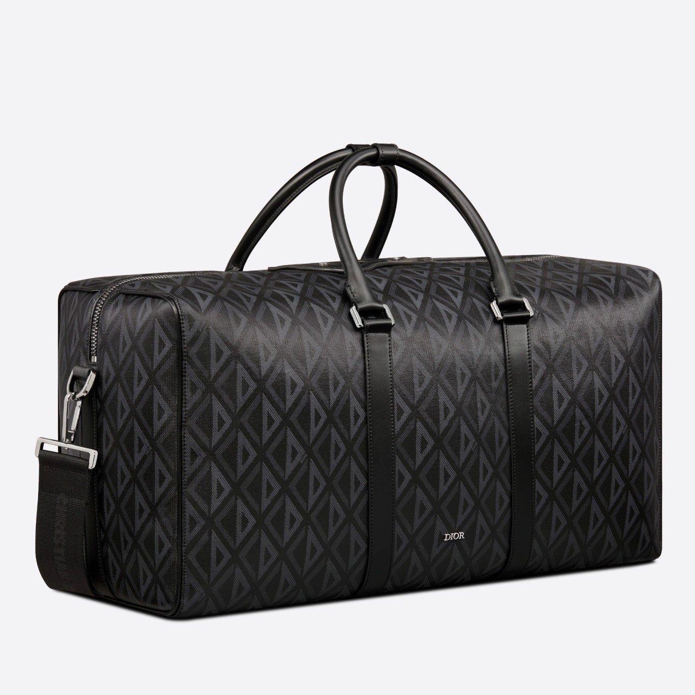 Dior Lingot 50 Duffle Bag In Black CD Diamond Canvas 428