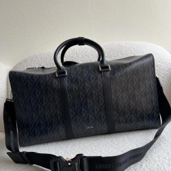 Dior Lingot 50 Duffle Bag In Black CD Diamond Canvas 428