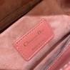Dior Lady D-Joy Bag In Coral Pink Cannage Lambskin 535