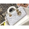 Dior Lady D-Joy Bag In White Macrocannage Technical Fabric 554