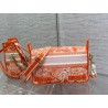 Dior Small Diorcamp Bag In Orange Transparent Toile de Jouy Canvas 710