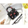 Dior Mini Lady Dior Bag In Black Calfskin with Pixel Zodiac Print 942