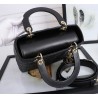 Dior Medium Lady Dior Bag with Enamel Charm In Black Lambskin 416