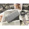 Dior Medium Lady D-Lite Bag In Gray Cannage Embroidery 476