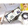 Dior Medium Lady D-Lite Bag In White Pixel Zodiac Embroidery 545