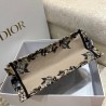 Dior Medium Book Tote Bag In Beige Jardin d'Hiver Embroidery 606