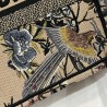 Dior Medium Book Tote Bag In Beige Jardin d'Hiver Embroidery 606