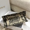 Dior Small Book Tote Bag In Brown Toile de Jouy Embroidery 859