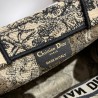 Dior Small Book Tote Bag In Brown Toile de Jouy Embroidery 859