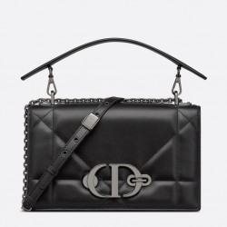 Dior 30 Montaigne Chain Bag With Handle In Black Lambskin 061