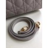 Dior Medium Lady Dior Bag In Grey Lambskin 795