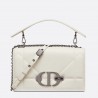 Dior 30 Montaigne Chain Bag With Handle In White Lambskin 104