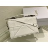 Dior 30 Montaigne Chain Bag With Handle In White Lambskin 104