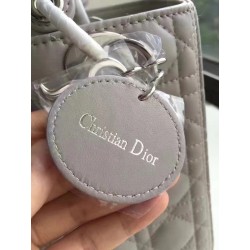 Dior Medium Lady Dior Bag In Grey Lambskin 795