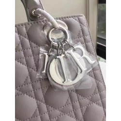 Dior Medium Lady Dior Bag In Grey Lambskin 795