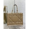 Dior Medium Essential Tote Bag In Hazelnut Archicannage Calfskin 231