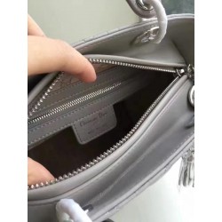 Dior Medium Lady Dior Bag In Grey Lambskin 795