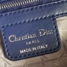 Dior Medium Lady Dior Bag In Indigo Blue Cannage Lambskin 821