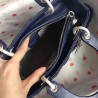 Dior Medium Lady Dior Bag In Indigo Blue Cannage Lambskin 821